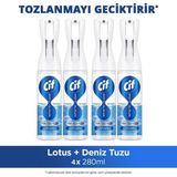 Cif Infinite Clean Doğal Probiyotikli Anti Toz Sprey Tüm Yüzeyler Için Lotus & Deniz Tuzu 280ML X4 - 280 ml