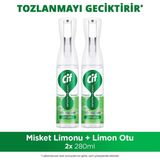 Cif Infinite Clean Doğal Probiyotikli Anti Toz Yedek Şişe Için Misket Limonu & Limon Otu 280 ml X2