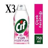 Cif Jel Tüm Yüzeyler Çiçek Ferahlığı 750 ml x 3 Adet