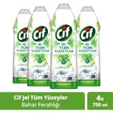 Cif Jel Yüzey Temizleyici Tüm Yüzeyler Bahar Ferahlığı Çamaşır Suyu Katkılı 750 ML x4