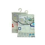 Çif Kanat Pvc Banyo Perdesi 2 Parça X 90X180cm - 12 Halkalı (4915)