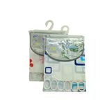 Çif Kanat Pvc Banyo Perdesi 2 Parça x 90X180CM - 12 Halkalı (5047)