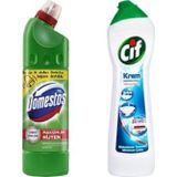Cif Krem Amonyaklı 750 ML + Domestos Ulttra Yoğun Çamaşur Suyu Dağ Esintisi 810 Gr