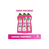 Cif Krem Mucizesi Sakura Parfümlü Yüzey Temizleyici 750 ml x3