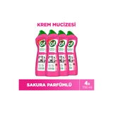 Cif Krem Mucizesi Sakura Parfümlü Yüzey Temizleyici 750 ml x4