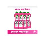 Cif krem mucizesi sakura parfümlü yüzey yemizleyici kir ve yağ çözücü 750 ml*4 adet