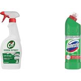 Cif Krem Sprey Amonyak Yüzey Temizleyici En Zorlu Yağ ve KIRLERI%100 Çıkarır 750 Ml(1) Domestos Yoğun Kıvamlı Çamaşır Suyu Maksimum Hijyen Dağ Esintisi, 750 Ml(5) - Option-1