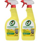 Cif Krem Sprey Ultra Yağ Çözücü Yüzey Temizleyici Limon 750 ml 2li paket