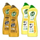 Cif Krem Temizleyici, 750 ml, Gold ve Limon, 4'lü Karma Paket