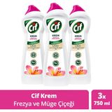 Cif Krem Temizleyici Frezya ve Müge Çiçeği 750 ml x3