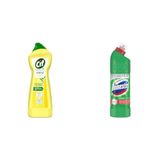 Cif Krem Yüzey Temizleyici Limon Kokulu Yağ ve Kireç Sökücü Leke Çıkarıcı 750 ML(1) Domestos Yoğun Kıvamlı Çamaşır Suyu Maksimum Hijyen Dağ Esintisi, 750 ml(5)