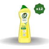 Cif Limon Kokulu Mutfak & Banyo Temizleyici Krem - (12 Adet)