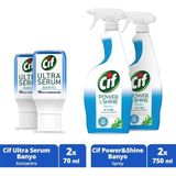 Cif Power And Shine Banyo Sprey 750 ml X2 Ultra Serum Kapsül Banyo Temizleyici 70 ml x