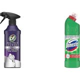 Cif Power Perfect Kireç & Pas Sökücü Sprey 435 ml (1 x 435 Ml)(1) Domestos Yoğun Kıvamlı Çamaşır Suyu Maksimum Hijyen Dağ Esintisi, 750 Ml(4) - Option-1
