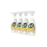 Cif Sprey Temizleyici Doğanın Gücü Mutfak Limon, Karnonat Ve Organik Limon Yağı Içerir 750 Ml 4Adet