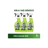 Cif Ultra Anında Etki Kir ve Yağ Çözücü 750 ml x3