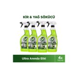 Cif Ultra Anında Etki Kir ve Yağ Çözücü 750 ml x4