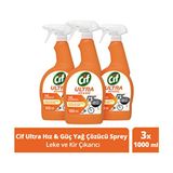 Cif Ultra Hız & Güç Yağ Çözücü Sprey Leke ve Kir Çıkarıcı 1000 ml Hızlı Etkili Temizlik - 1 lt