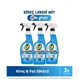 Cif Ultra Kireç ve Pas Sökücü 750 ml x 3 Adet Ferahlatıcı Koku ile Yüzey Temizleme Özelliği