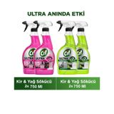 Cif Ultra Sakura 750 Ml+ Anında Etki Kir Yağ Çözücü 750 Ml X 2 Ad