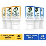 Cif Ultra Serum Kapsül Mutfak ve Banyo Temizleyici 10 Kat Konsantre 70 ml 3 Adet - Şeffaf