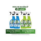 Cif Ultra Sprey Kireç Ve Pas Sökücü 1000 Ml X2 + Cif Ultra Anında Etki Kir Ve Yağ Çözücü 1000 Ml X2 Diğer
