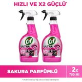 Cif Ultra Sprey Sakura Parfümlüi Kir ve Yağ Sökücü 750 ml x 2 Adet