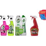 Cif Ultra Sprey x 2 + Cleanboost Jel ve Krem + Lofçalı Asprin 750 Ml. Mikrofiber Bez Hediyeli