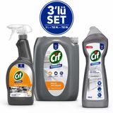 Cif Yağ Çözücü 5 L + Yağ Çözücü Sprey 750 Ml + Krem Temizleyici 750 Ml 3’Lü Profesyonel Mutfak Temizlik Seti