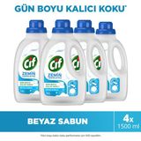 Cif Zemin Temizleyici Beyaz Sabun 1500 ml X4 - Şeffaf