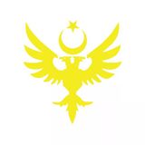Çift Başlıklı Kartal Ve Ay Yıldız Sticker 17X17 Cm Sarı