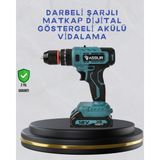 Çift Bataryalı Şarjlı Matkap Dijital Ekranlı Set