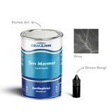 Çift Bileşenli Solventsiz Sıvı Mermer Liquid Marble (Tezgah, Zemin Boyası) - 1 Kg - Grey 10