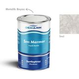 Çift Bileşenli Solventsiz Sıvı Mermer Liquid Marble (Tezgah, Zemin Boyası) - 1 Kg - İnci