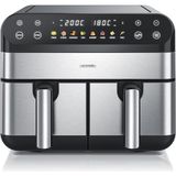 Çift Bölgeli Airfryer,9 Litre – 2400 W,8 Program,görüntüleme Pencereli - Beyaz