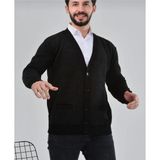 Çift Çelik Örgü Düğmeli Cepli Çeket - Lacivert - XL