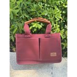 Çift Cepli Tote Model Kadın Kol Çantası - Bordo