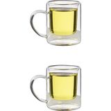 Çift Cidarlı Borosilikat Cam - Kahve - Bitki Çayı Kupası 200 Ml x 2 adet 1837