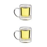 Çift Cidarlı Borosilikat Cam Nescafe,latte,filtre Kahve, Bitki Çayı Kupası 200 Ml 2 Adet-1837 Beyaz