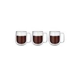 Çift Cidarlı Borosilikat Cam Nescafe,latte,filtre Kahve,süt,bitki Çayı Kupası 300 Ml 3 Adet 2769