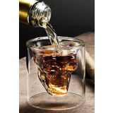 Çift Cidarlı Kurukafa Tasarımlı shot Bardağı