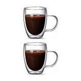 Çift Cidarlı Latte,kahve,meşrubat,bitki Çayı Cam 300 Ml Kupa Seti 2 Adet 2038 Bej