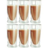 Çift Cidarlı Uzun Cam Kokteyl - Meşrubat - Latte Bardağı 350 Ml x 6 Adet 2323