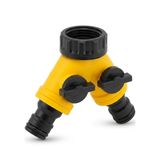 Çift Çıkışlı Vanalı Musluk Adaptörü 1/2" - 3/4" | Bahçe Hortumu Y Bağlantı Aparatı | Bağımsız Su Kontrolü