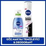 Çift Fazlı Göz Makyaj Temizleyici 125ml ve Kadın Sprey Deodorant Black&White Invisible Clear 150ml