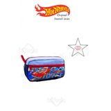 Çift Fermuar Bölmeli Büyük Kapasiteli Erkek Çocuklar için Lisanslı Hot Wheels Kırtasiye Kalem Kutusu