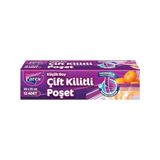 Çift Fermuarlı Kilitli Torbalar Küçük Boy 14 Çanta (20 x 25 Cm)