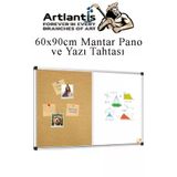 Çift Fonksiyonlu Yazı Tahtası Ve Mantar Pano 60X90 Cm 1 Adet Alüminyum Çerçeveli Mantar Panolu Yazı Tahtası