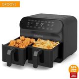 Çift Hazneli 1800W Smart Airfryer 8l Siyah, Sağlıklı ve Pratik Pişirme Keyfi - Ahşap