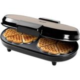 Çift Kalp Waffle Makinesi, 1200W, Yapışmaz Kaplama, Bej Renk, Eğlenceli ve Lezzetli Waffle Lar Için